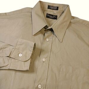 Christian Dior Monsieur Brown Casual Button Up Long Sleeve‎ Shirt